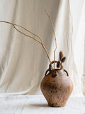 Large French Antique Terracotta Oil Jar, Rustic Clay Storage Pot c.1900