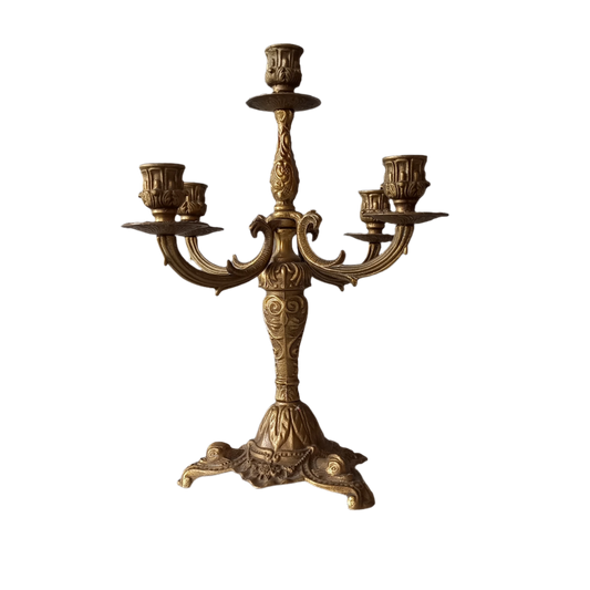 Large decorative vintage candle holder for 5 candles