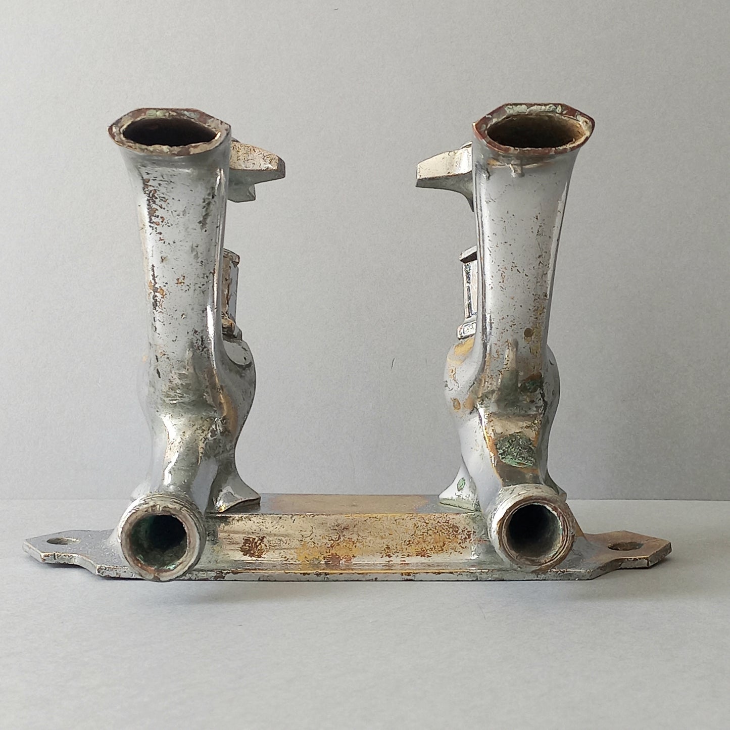 French vintage hot and cold faucet taps that are heavy, quality pieces being sold as a restoration piece or project.