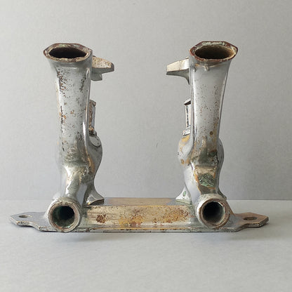 French vintage hot and cold faucet taps that are heavy, quality pieces being sold as a restoration piece or project.