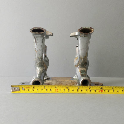 French vintage hot and cold faucet taps that are heavy, quality pieces being sold as a restoration piece or project.