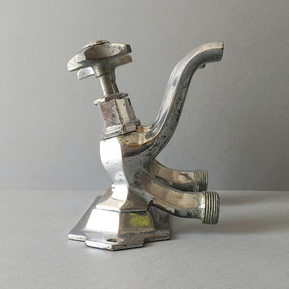 French vintage hot and cold faucet taps that are heavy, quality pieces being sold as a restoration piece or project.