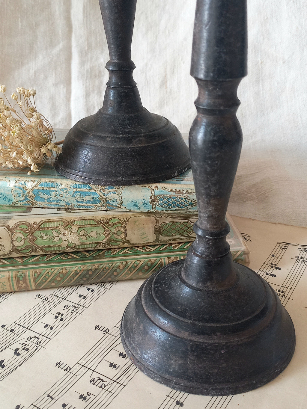 Pair of Antique Parisian Metal Hat Stands, Milliner's Stands
