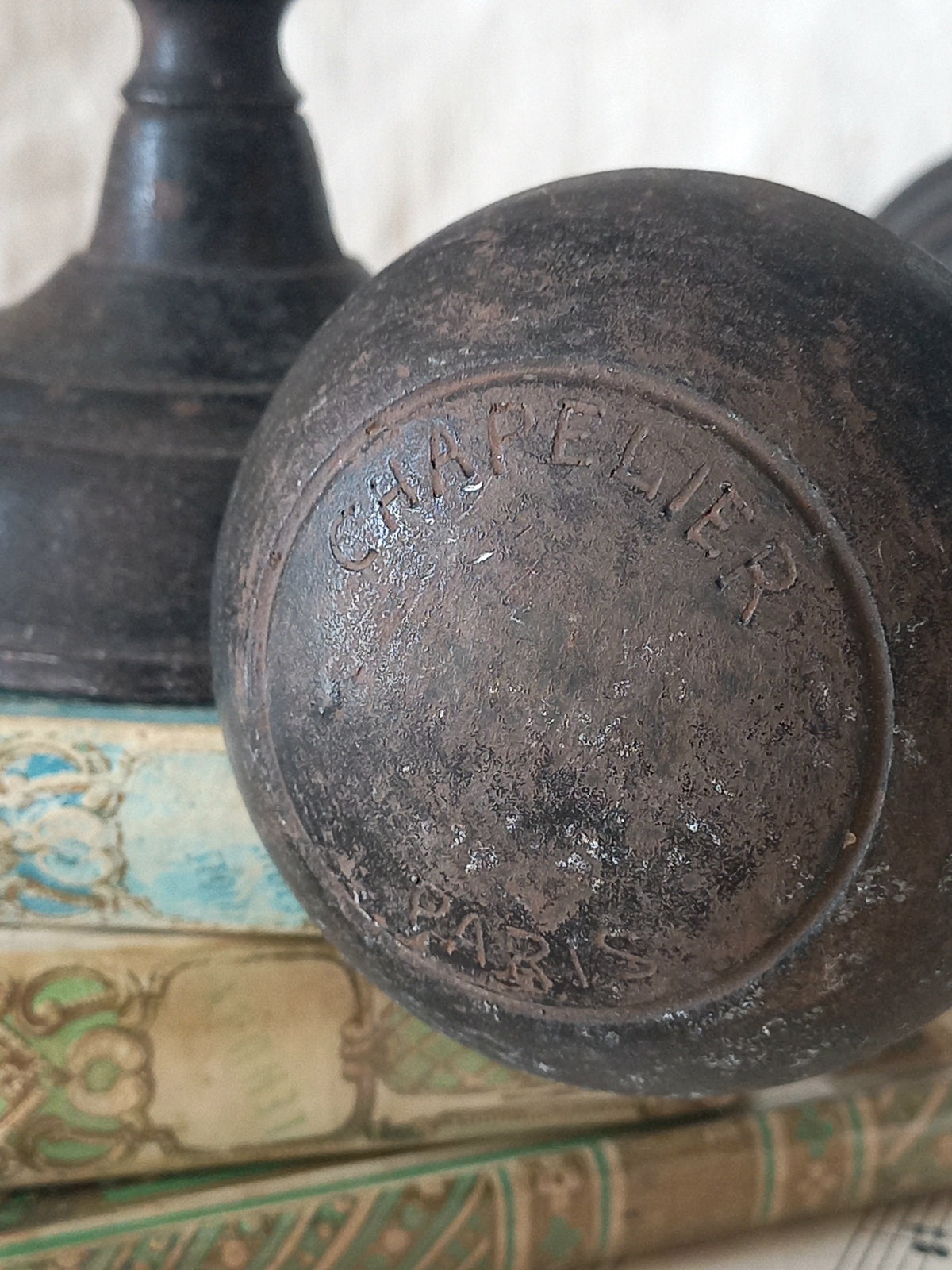 Pair of Antique Parisian Metal Hat Stands, Milliner's Stands