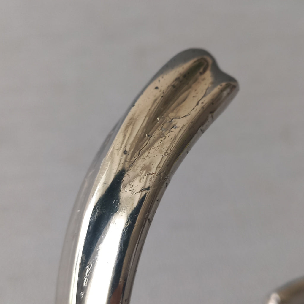3 x French vintage silver coloured metal coat hooks in used sturdy used condition. Good for coat storage, dog leads, or maybe in the kitchen or bathroom for towels.
Circa. 1930s/1950s.