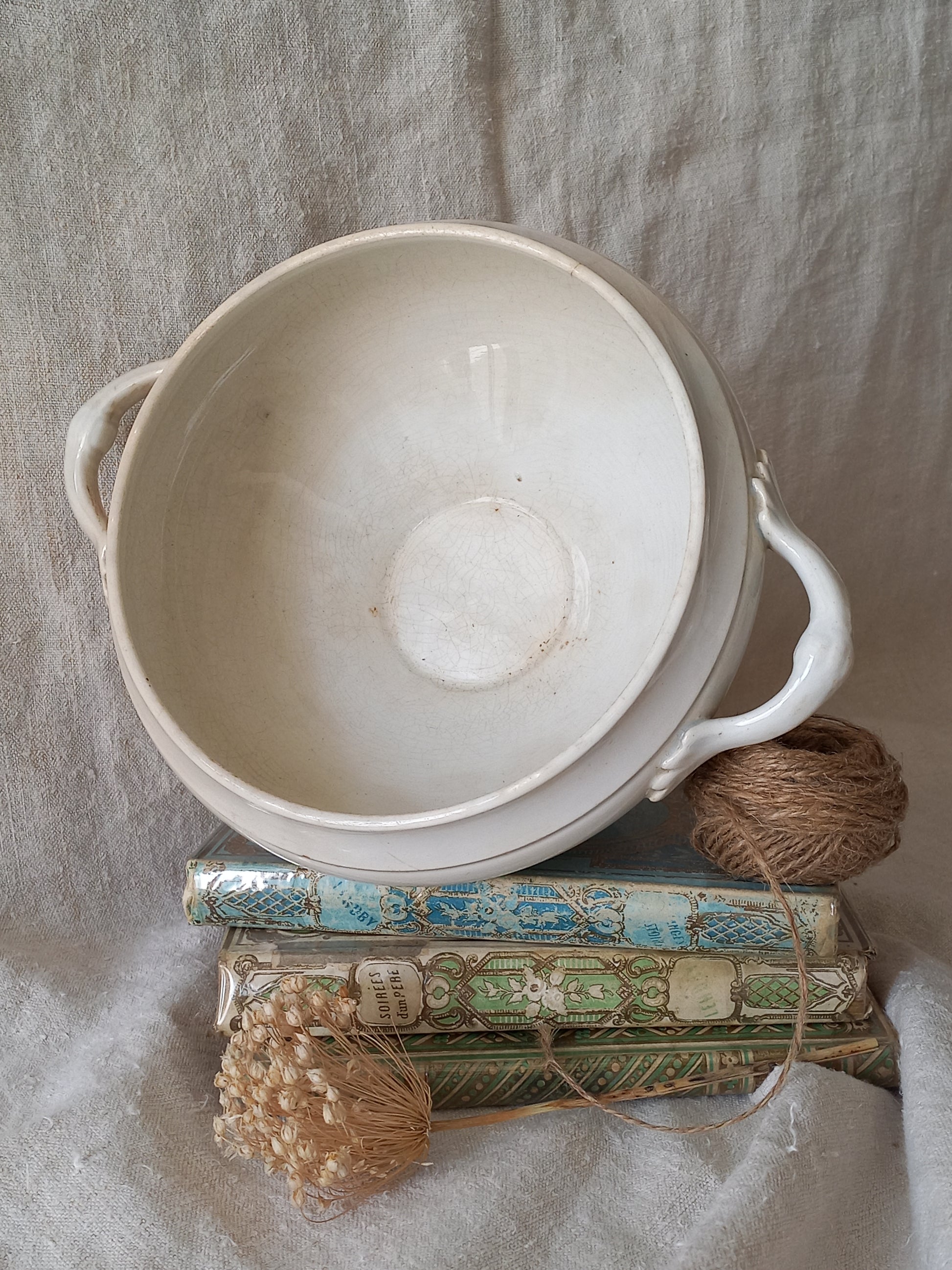 White ironstone bowl 