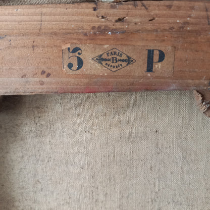 A stunning little French antique floral oil painting, really wonderfully painted with confident brush strokes. This piece is very old as you can see, especially when you view the rear of the canvas - there's a little label to the rear with a Paris mark - probably where the canvas originated.

In summary, beautiful and original antique art from France.