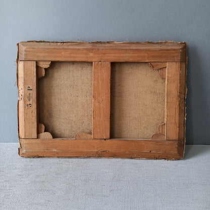 A stunning little French antique floral oil painting, really wonderfully painted with confident brush strokes. This piece is very old as you can see, especially when you view the rear of the canvas - there's a little label to the rear with a Paris mark - probably where the canvas originated.

In summary, beautiful and original antique art from France.