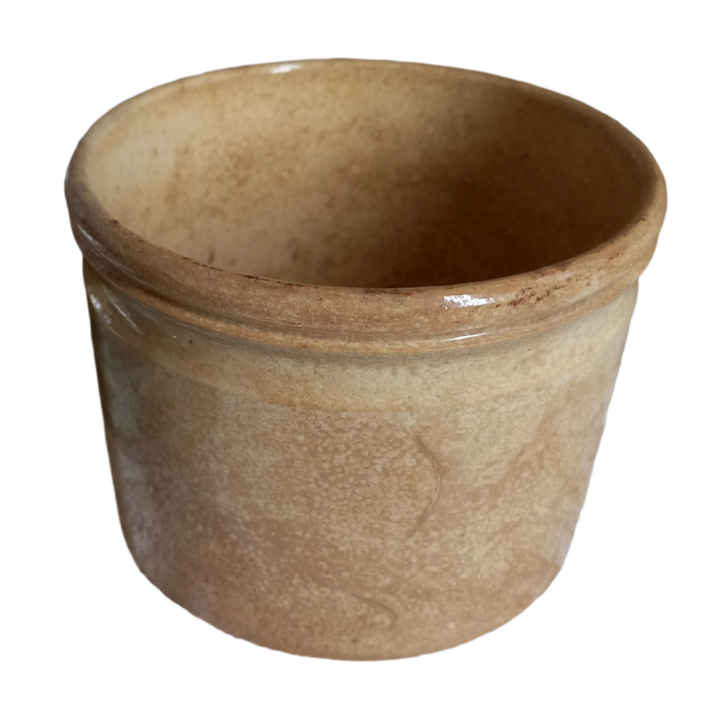 Antique Ironstone Pot With Time-Worn Finish