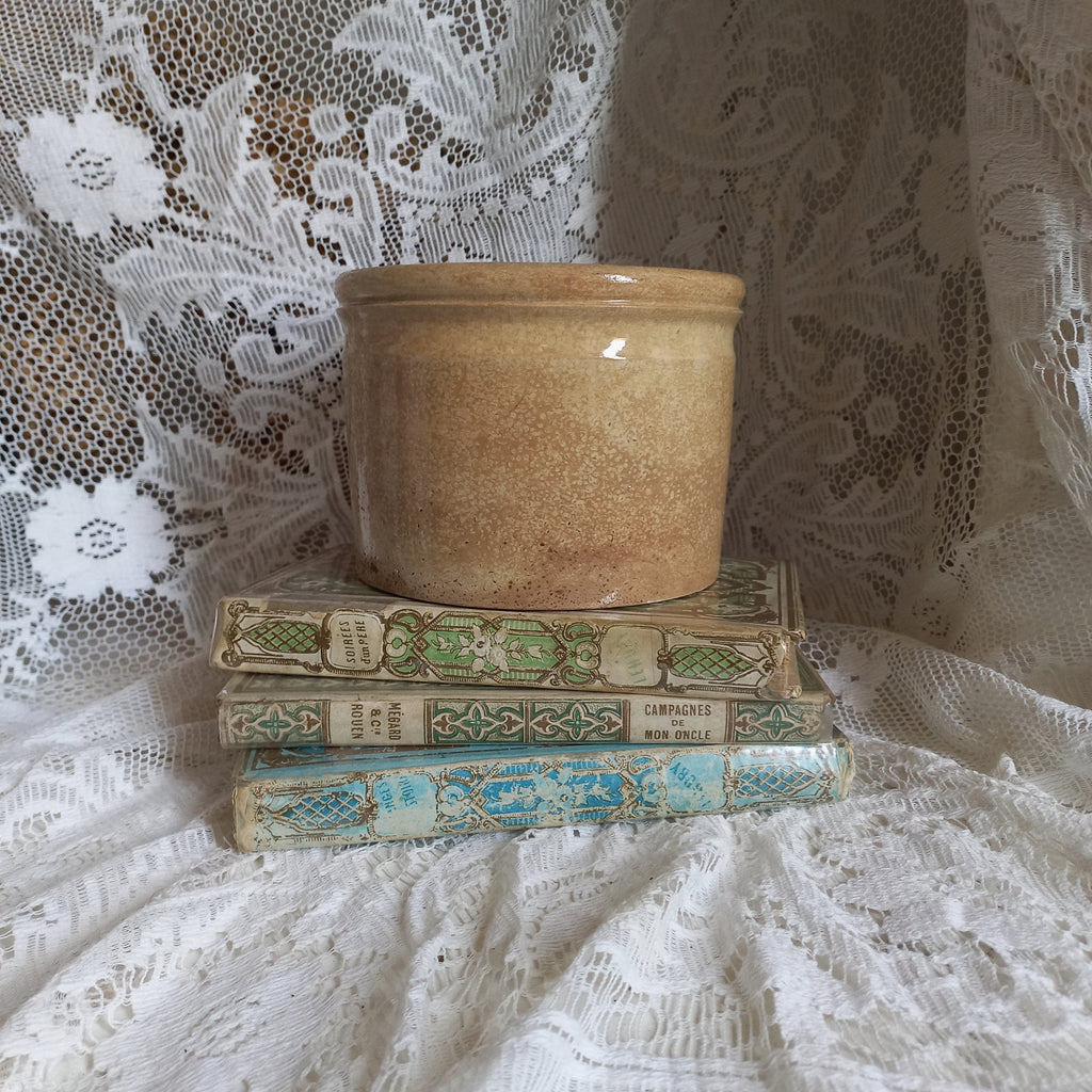 Antique Ironstone Pot With Time-Worn Finish