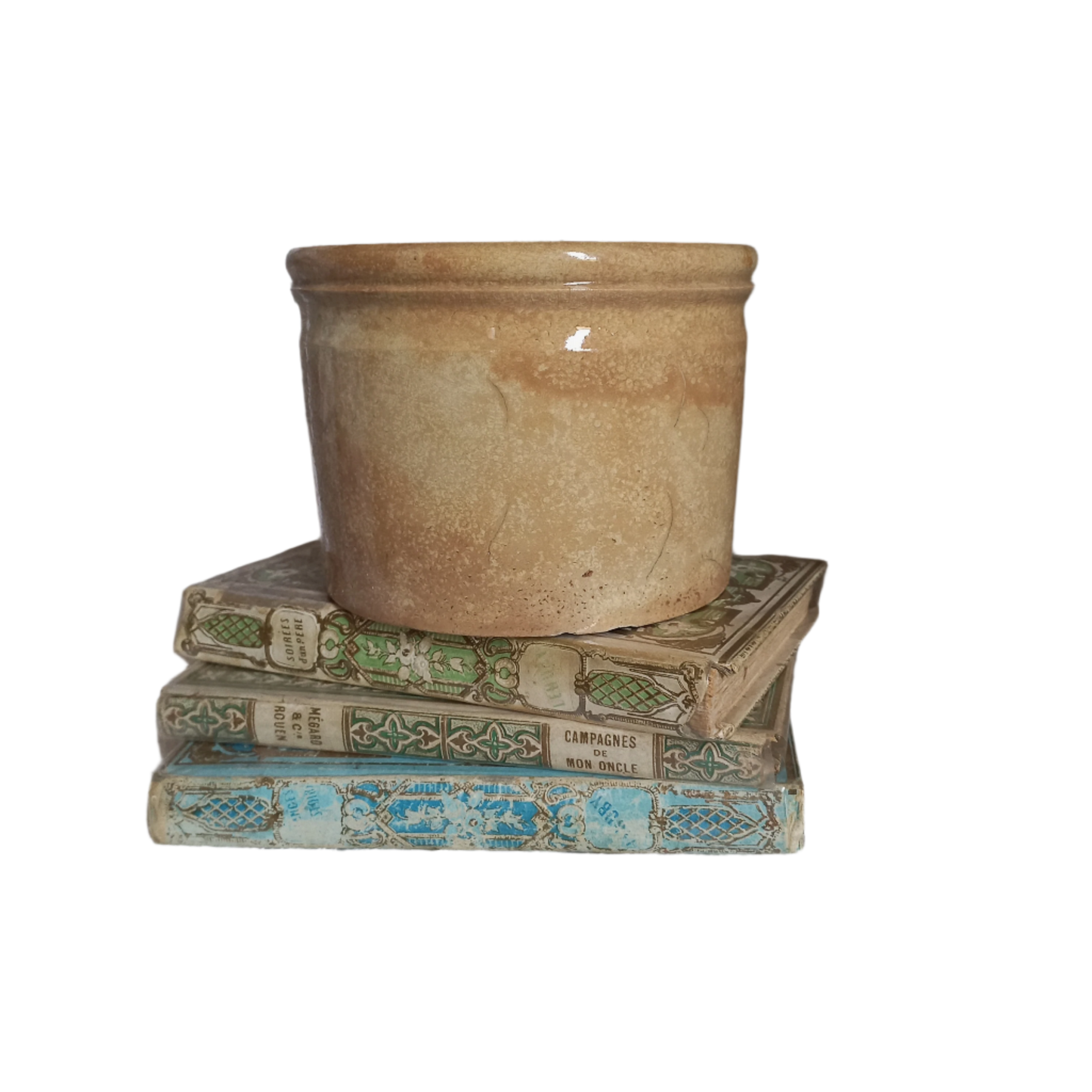 Antique Ironstone Pot With Time-Worn Finish