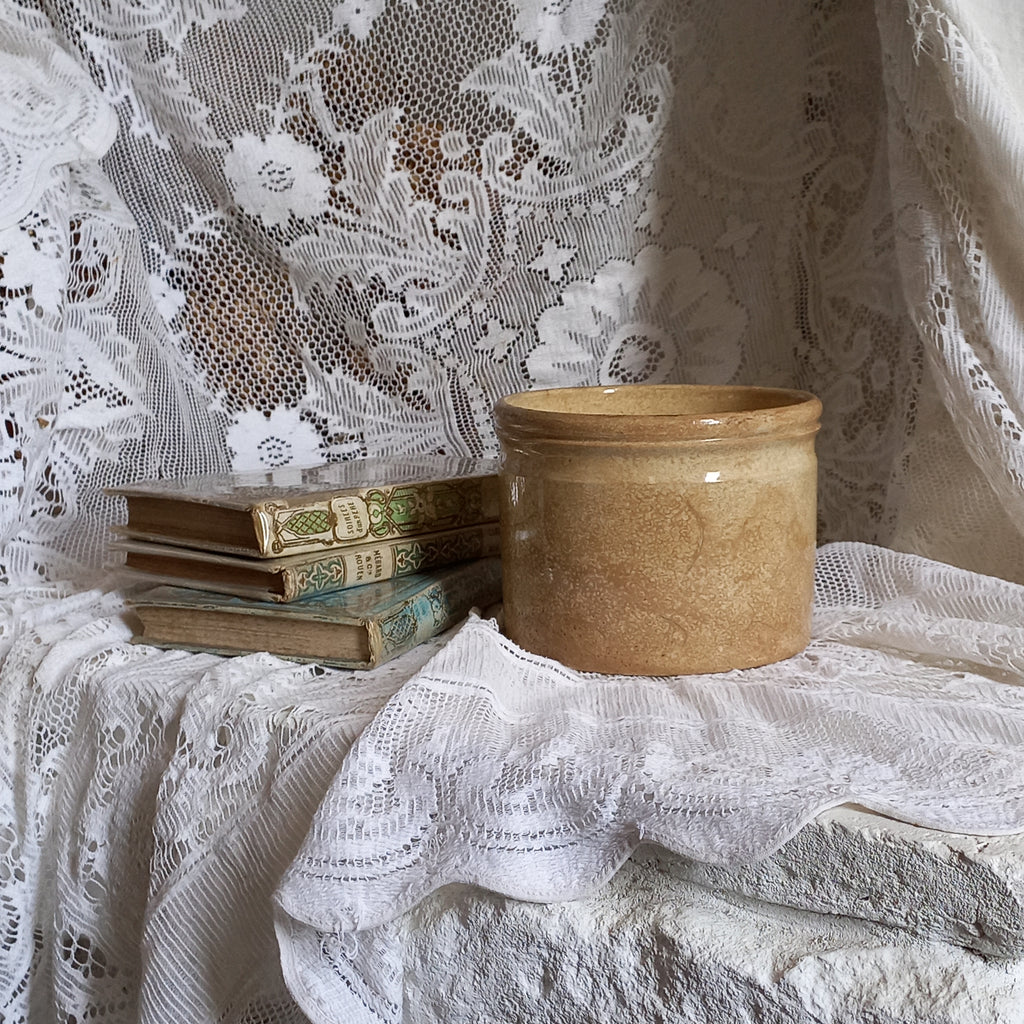Antique Ironstone Pot With Time-Worn Finish