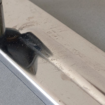 A stylish French vintage 4 peg metal coat rack with a polished finish, a great piece of practical wall decor for your home.