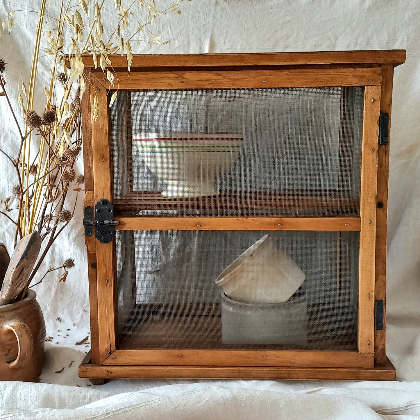 LARGE French Vintage Wooden Food Safe, Garde-Manger, Rustic Kitchen