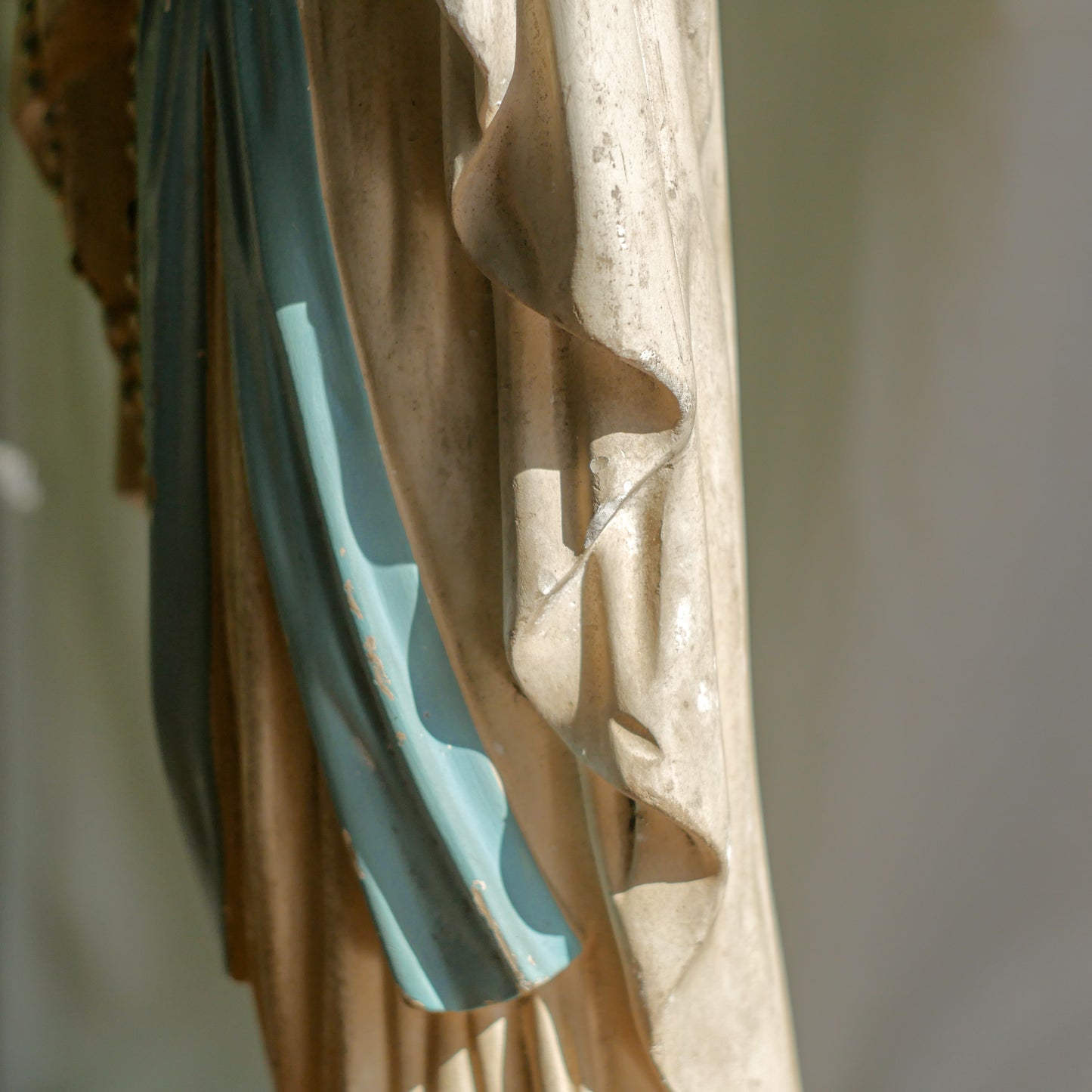 LARGE Virgin Mary figurine,  antique religious Madonna statuette