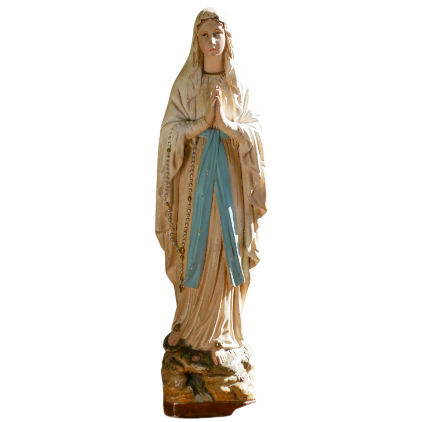LARGE Virgin Mary figurine,  antique religious Madonna statuette