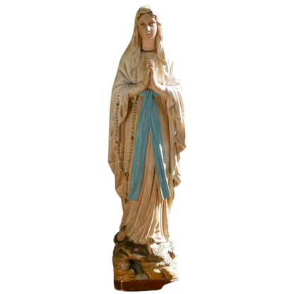 LARGE Virgin Mary figurine,  antique religious Madonna statuette