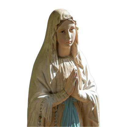 LARGE Virgin Mary figurine,  antique religious Madonna statuette