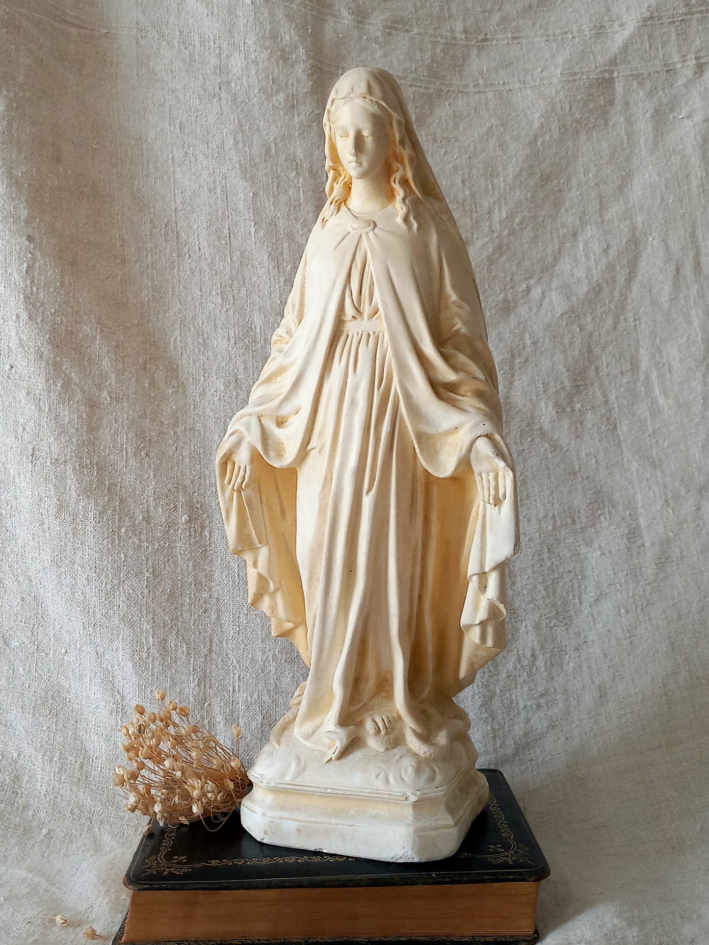 French vintage religious Madonna figurine.