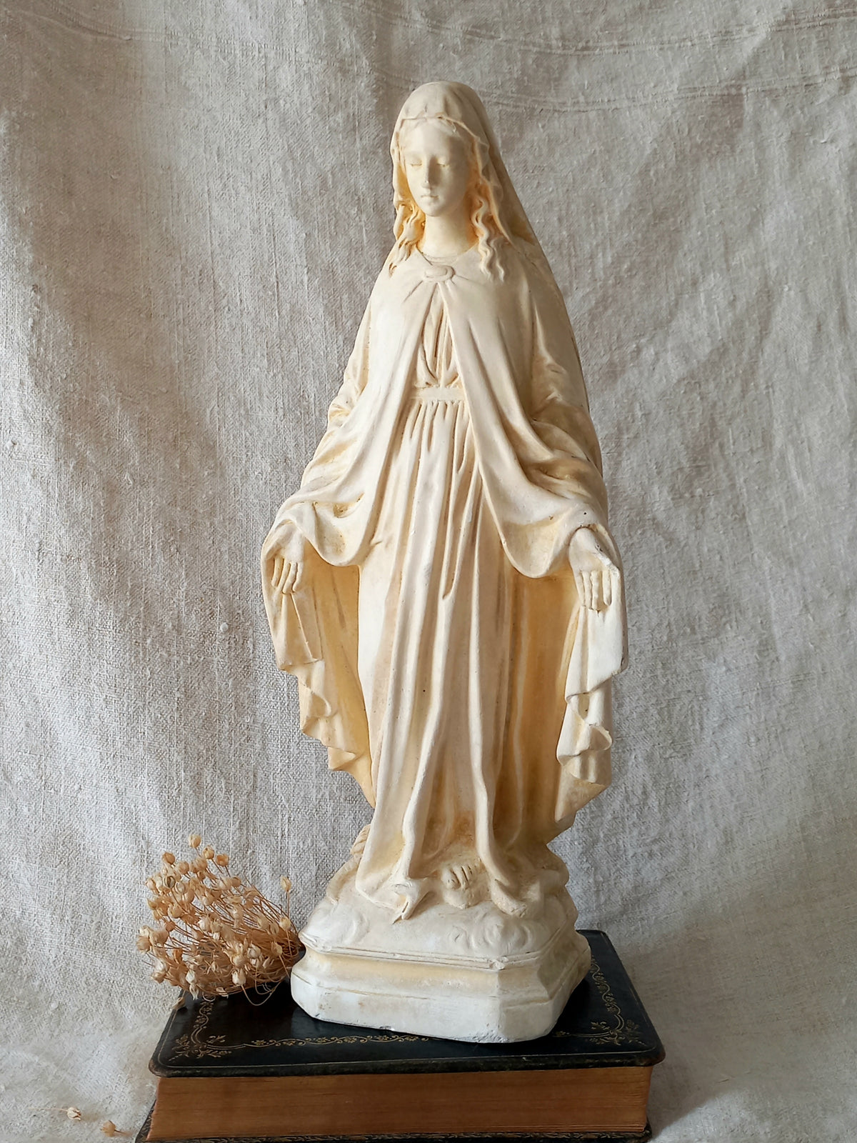 French vintage religious Madonna figurine.