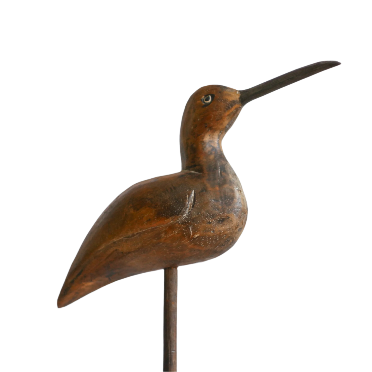 French vintage wooden bird, folk art, wooden sculpture
