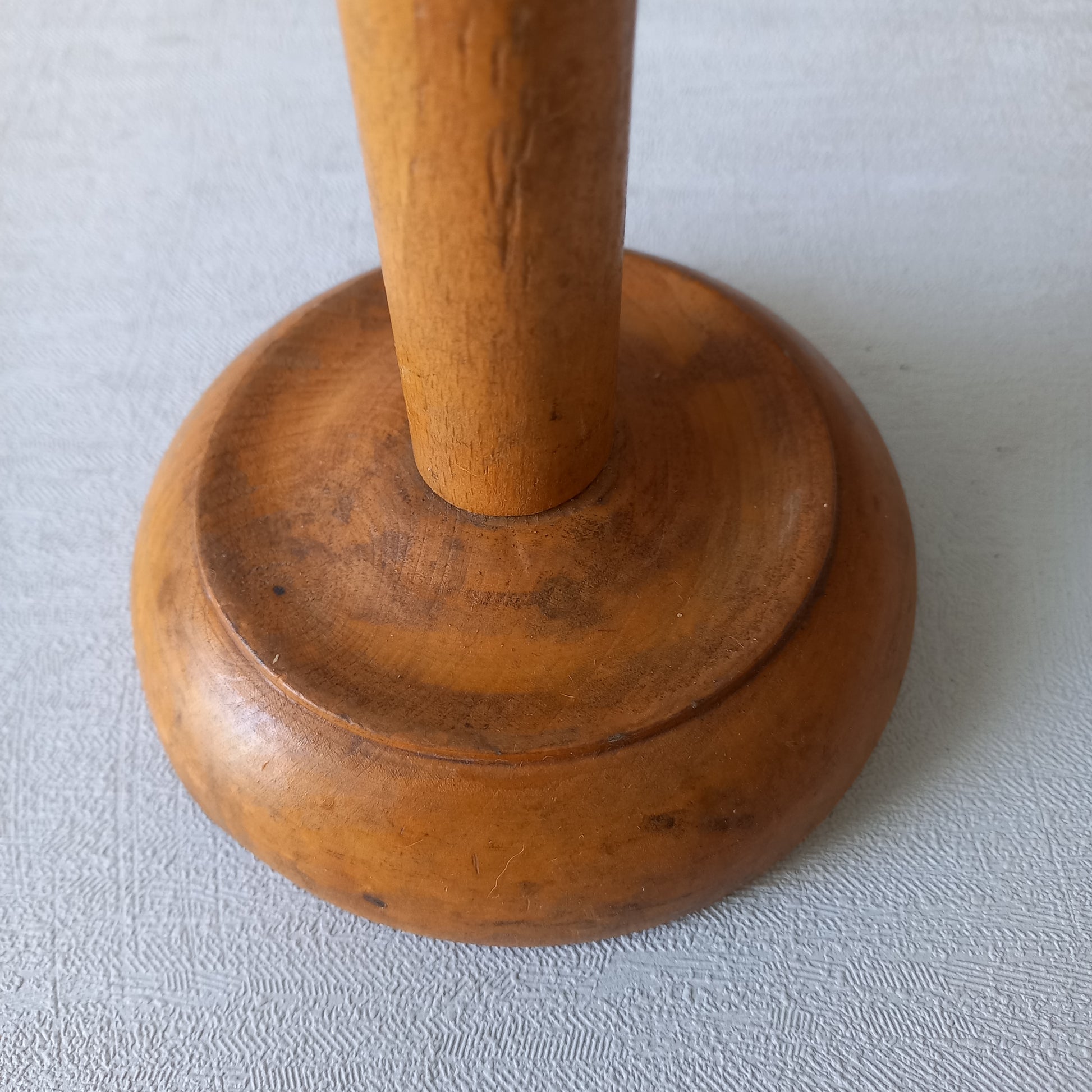 A sturdy French vintage wooden hat stand which will be great for displaying your hats, helmets, etc. In summary, a nice authentic French vintage piece from France.