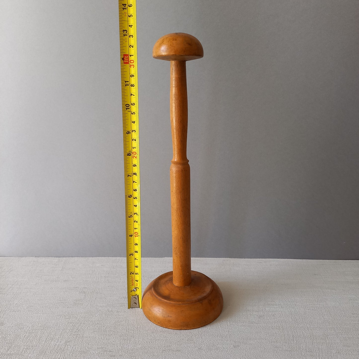 A sturdy French vintage wooden hat stand which will be great for displaying your hats, helmets, etc. In summary, a nice authentic French vintage piece from France.
