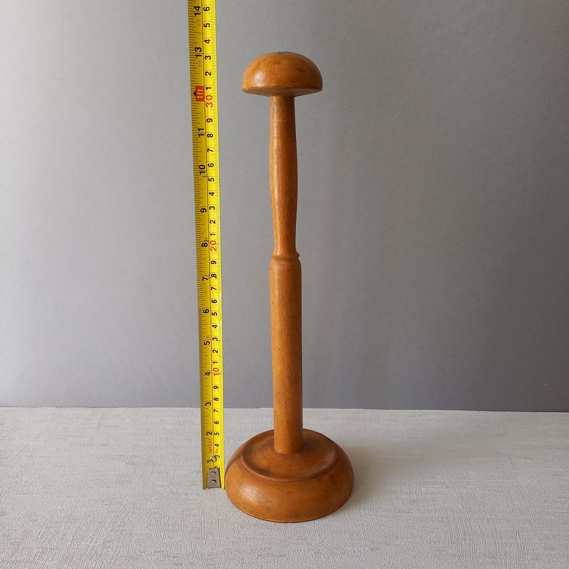 A sturdy French vintage wooden hat stand which will be great for displaying your hats, helmets, etc. In summary, a nice authentic French vintage piece from France.