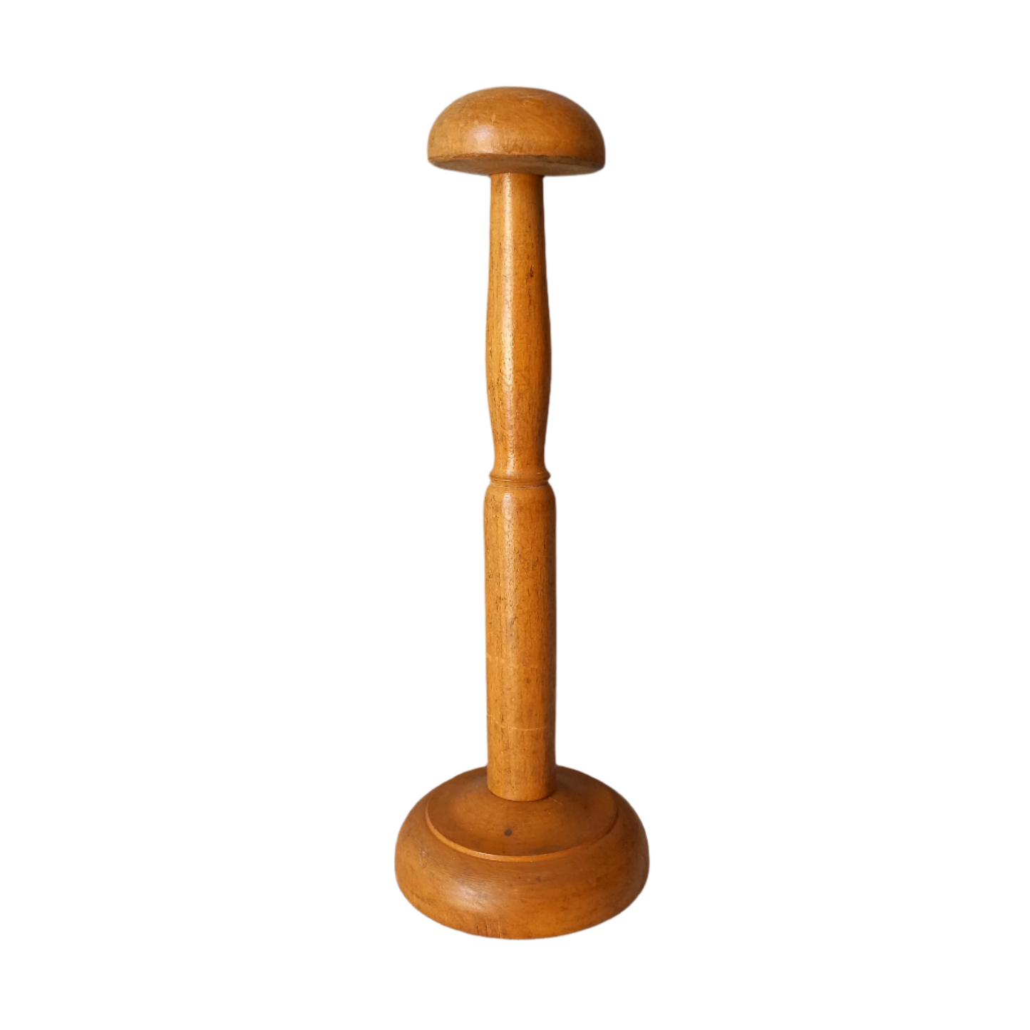 A sturdy little French vintage wooden hat stand which will be great for displaying your hats, helmets, etc. In summary, a nice authentic French vintage piece from France.