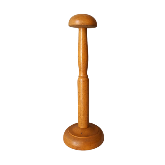 A sturdy little French vintage wooden hat stand which will be great for displaying your hats, helmets, etc. In summary, a nice authentic French vintage piece from France.