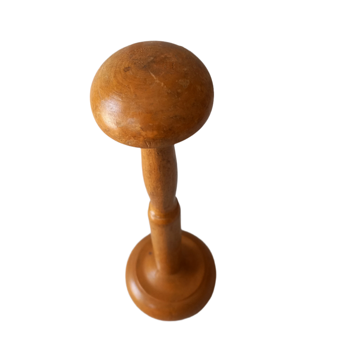 A sturdy little French vintage wooden hat stand which will be great for displaying your hats, helmets, etc. In summary, a nice authentic French vintage piece from France.