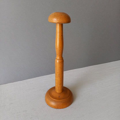 A sturdy little French vintage wooden hat stand which will be great for displaying your hats, helmets, etc. In summary, a nice authentic French vintage piece from France.